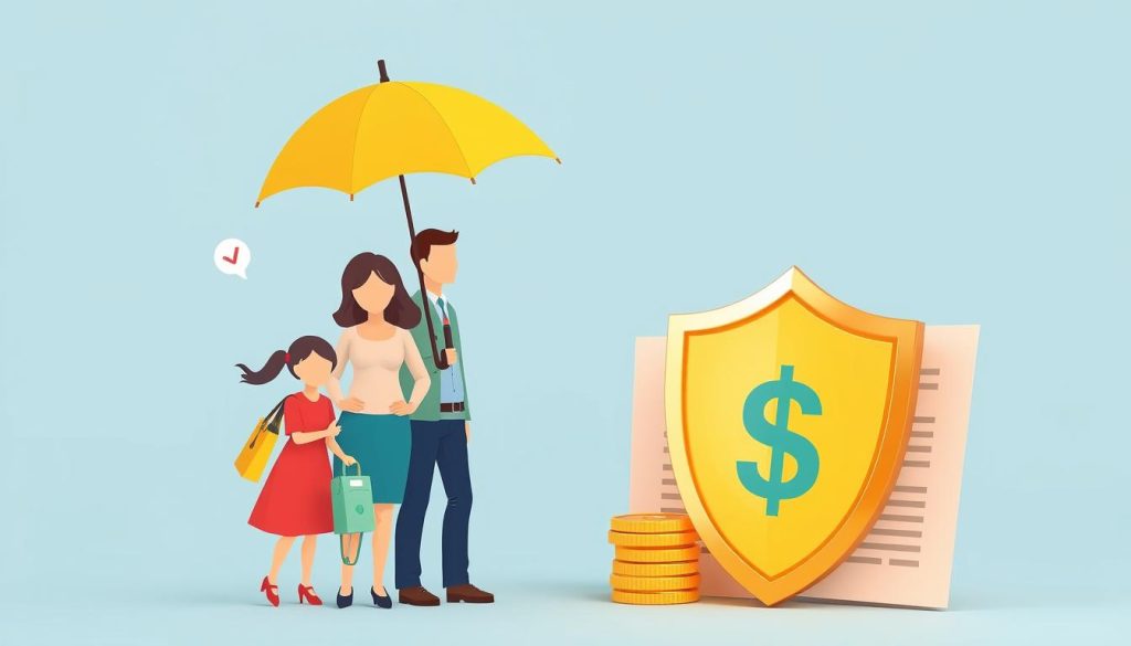 Generate an image representing income protection through insurance policies.
