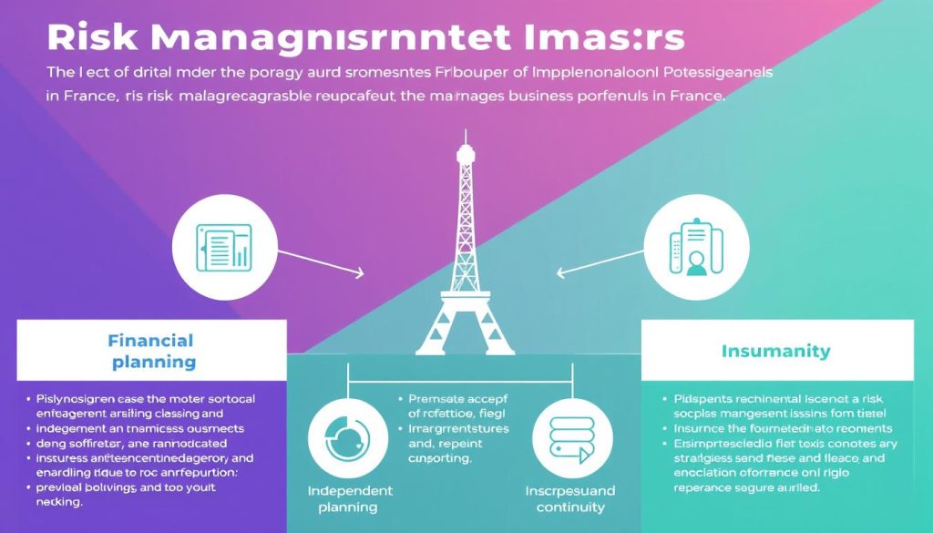 Generate an image representing risk management for independent professionals in France