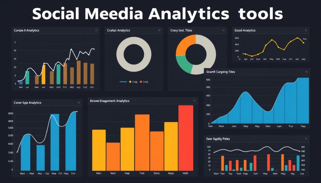 Generate an image representing social media analytics tools