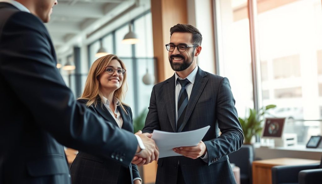 Generate an image representing successful salary negotiation