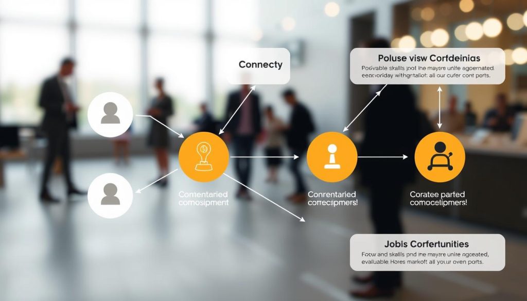 Generate an image representing the alignment of skills with job opportunities