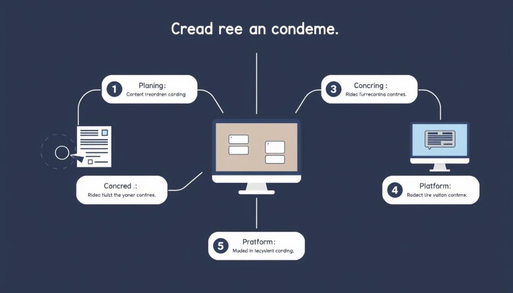 Generate an image representing the process of creating an online course
