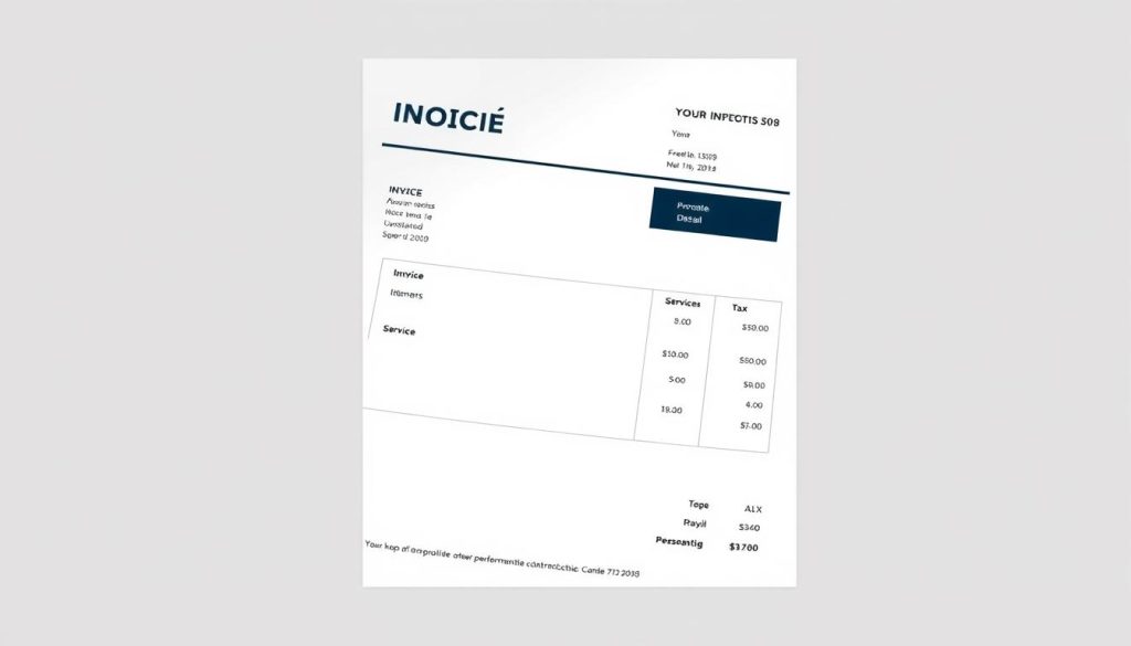 Generate an invoice template for independent contractors in France