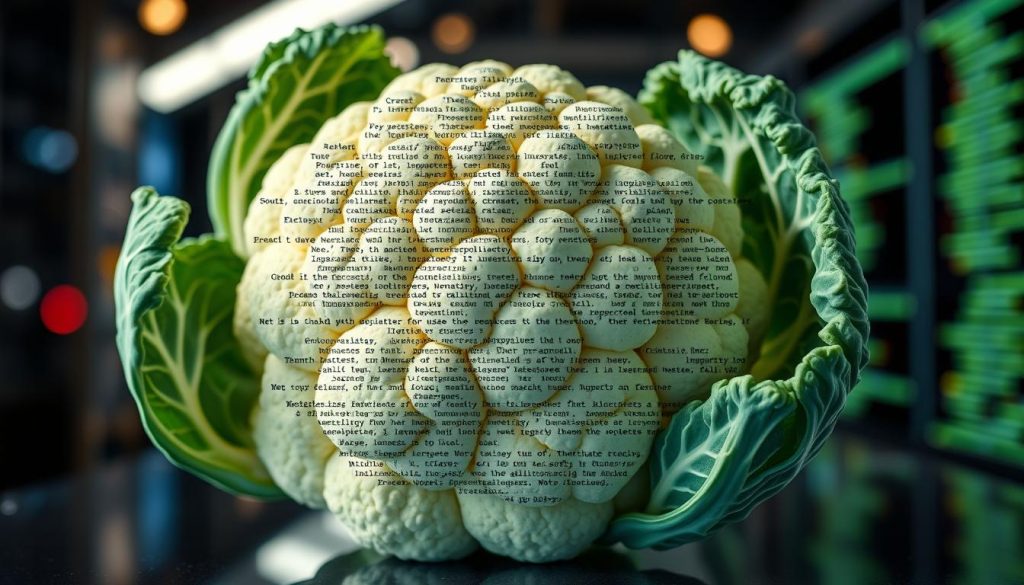 Générer une image de Cauliflower analysant des données textuelles