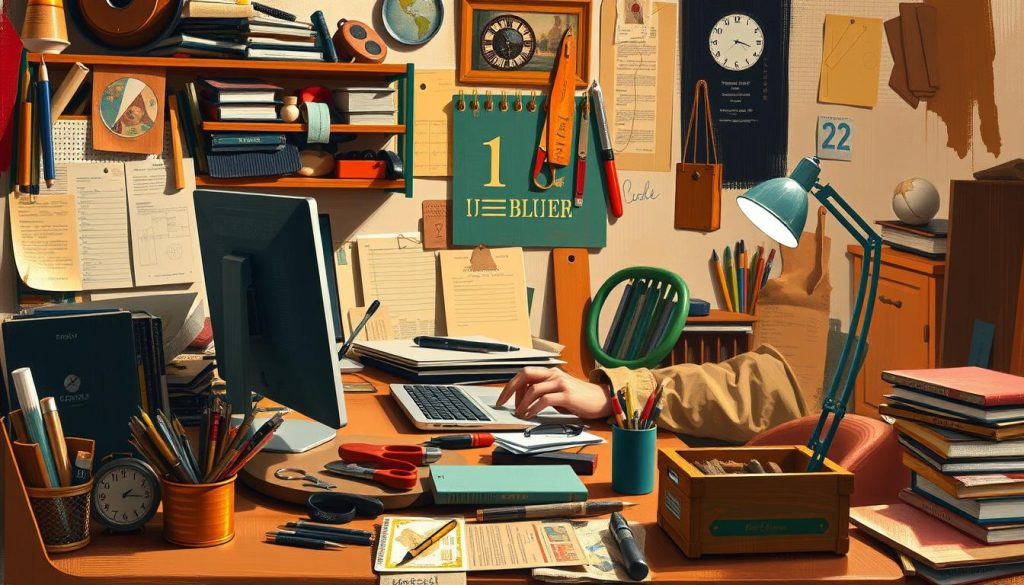 Générer une image représentant un auto-entrepreneur au travail