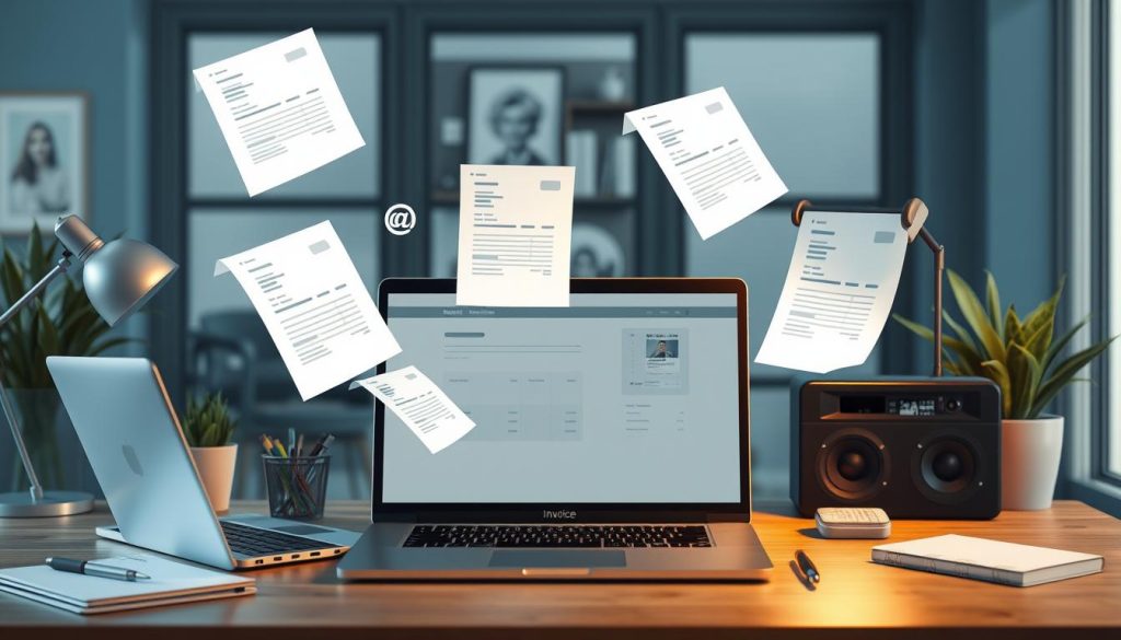 Générez une image représentant la facturation électronique pour les indépendants