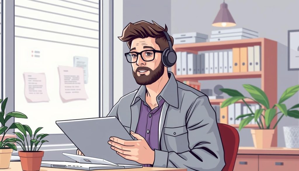 Illustration représentant un formateur en situation de portage salarial
