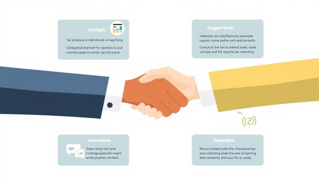 Illustrez un partenariat stratégique entre plusieurs entreprises