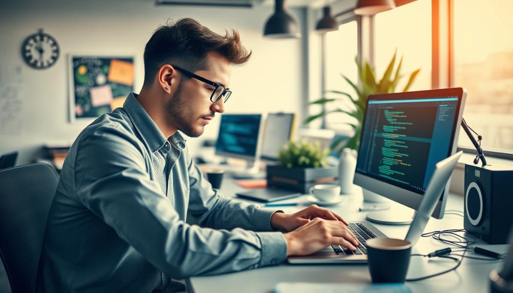 Image de Freelanceinformatique travaillant sur une plateforme de freelance