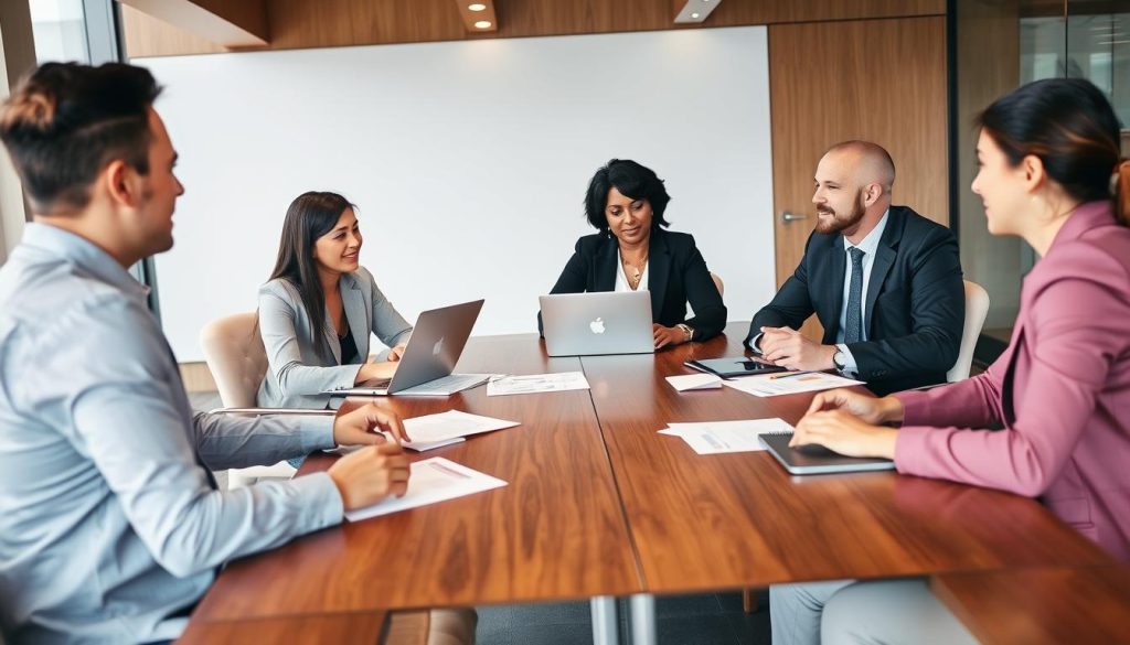 Image de consultants en réunion