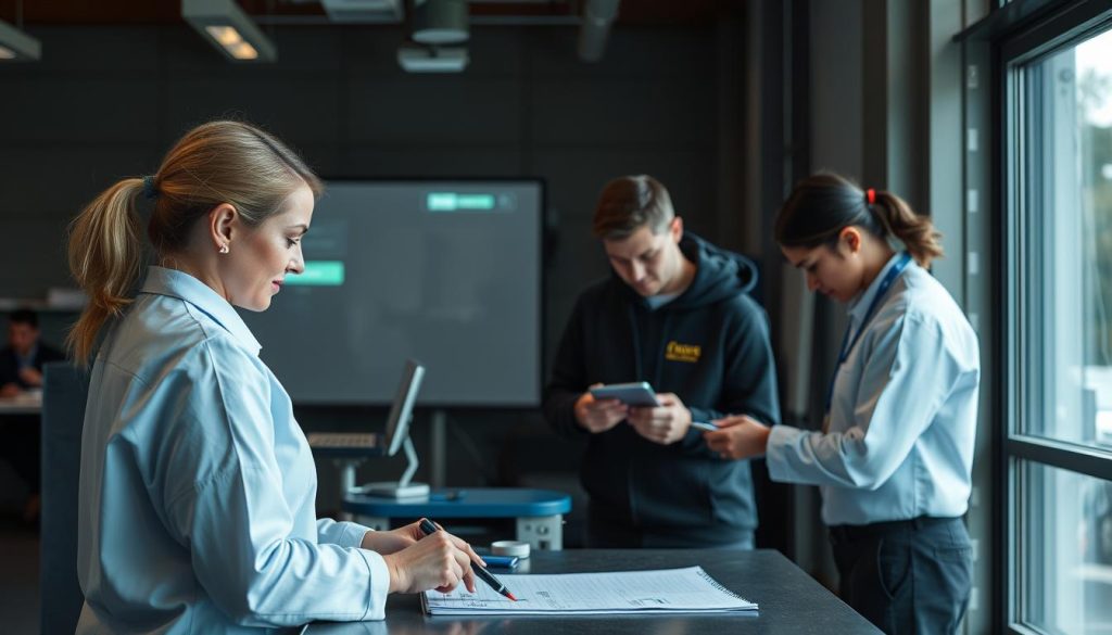 Image de formateurs en train de travailler sereinement