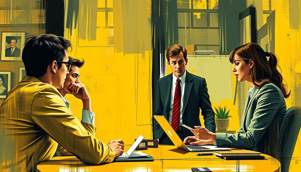 Image de professionnels dans un environnement de travail sécurisé