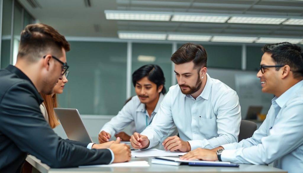 Image de professionnels en formation