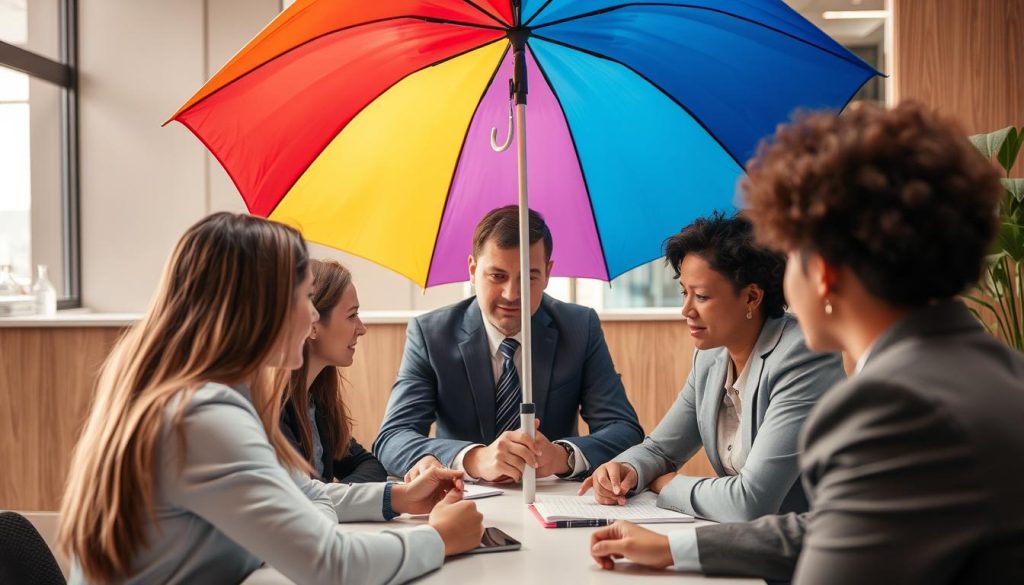 Image de professionnels en réunion, symbolisant la recherche de missions en portage salarial