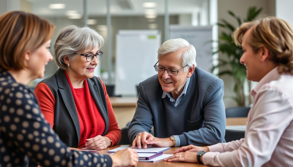 Image de seniors travaillant avec une société de portage salarial