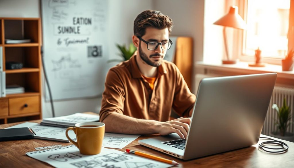 Image d'un développeur web freelance travaillant sur un projet