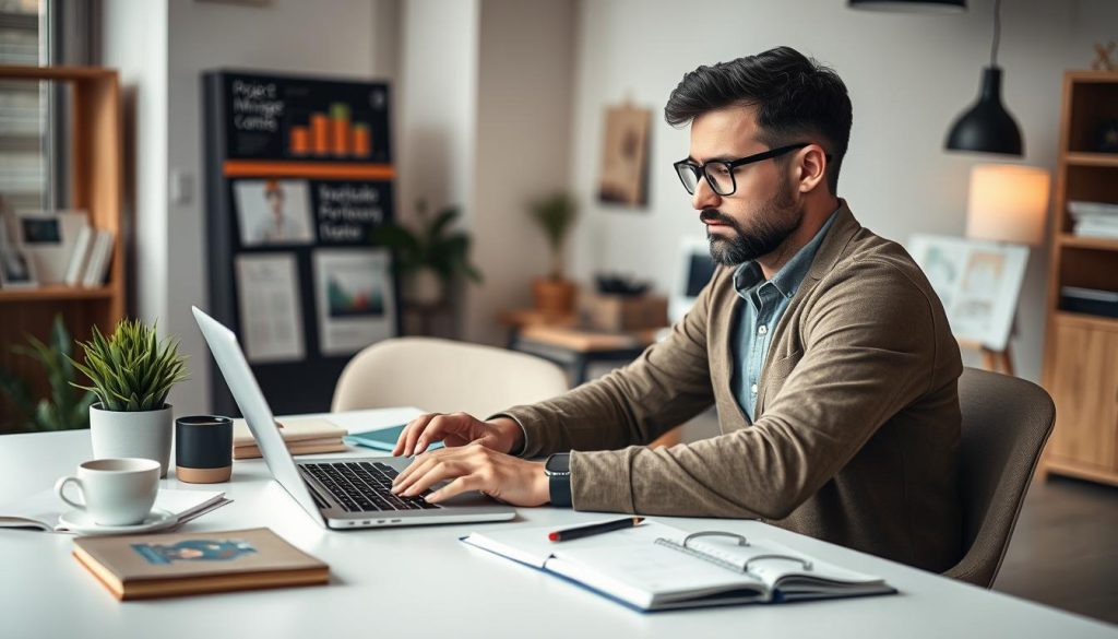 Image d'un freelance utilisant un outil de gestion de projet
