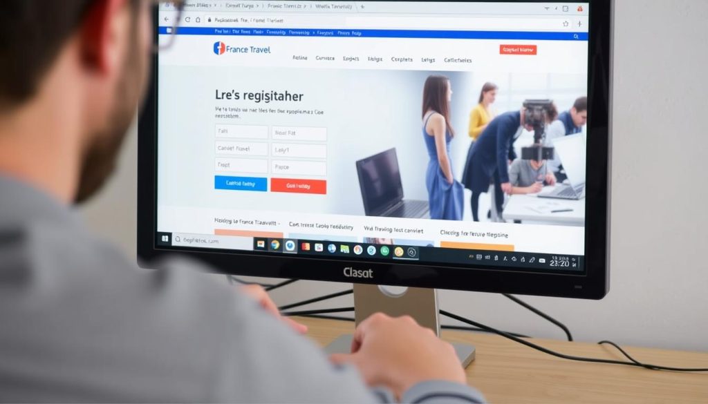 Image d'une personne en train de s'inscrire sur le site de France Travail