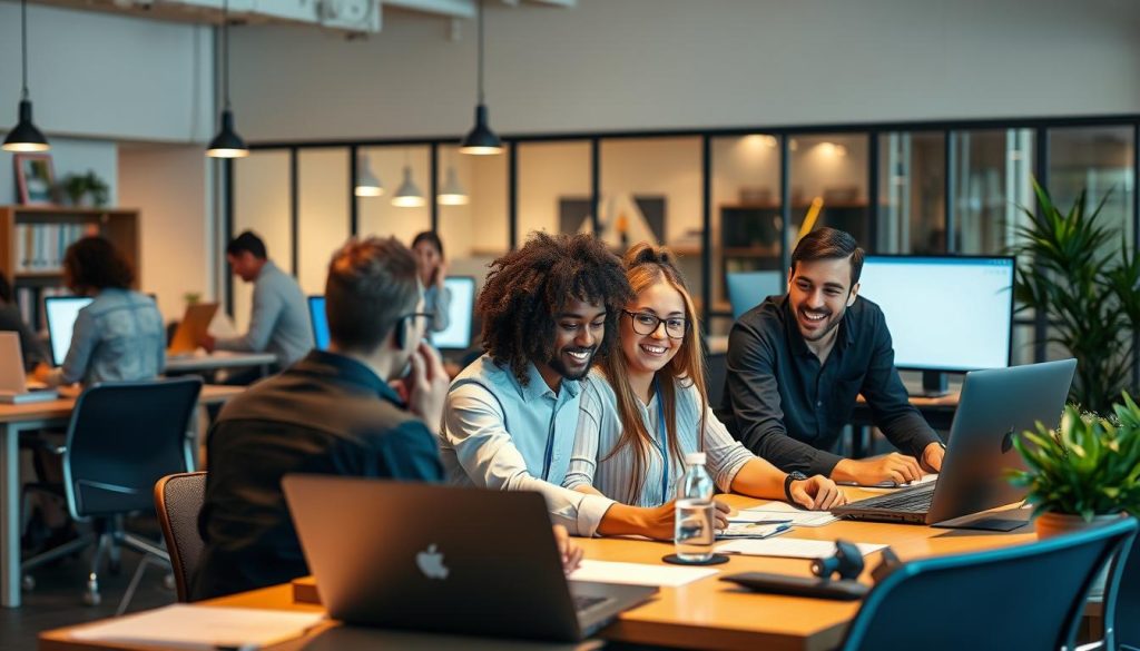 Image d'une société de portage salarial en action