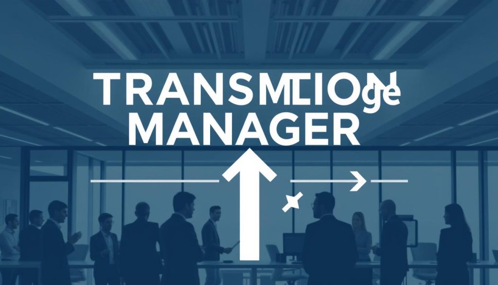 Image generation prompt for "Manager de Transition"