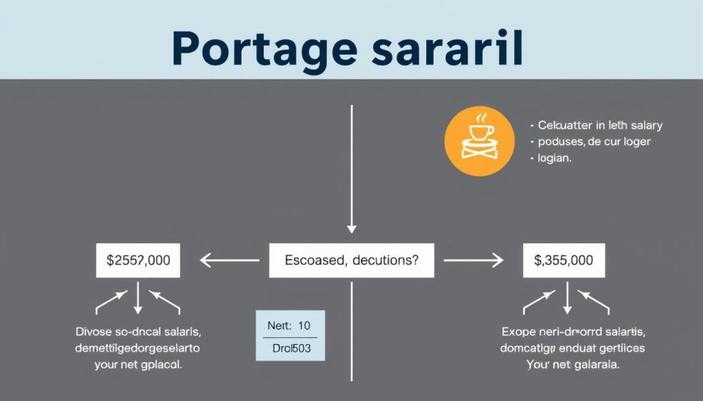 Image generation prompt for portage salarial salary calculation