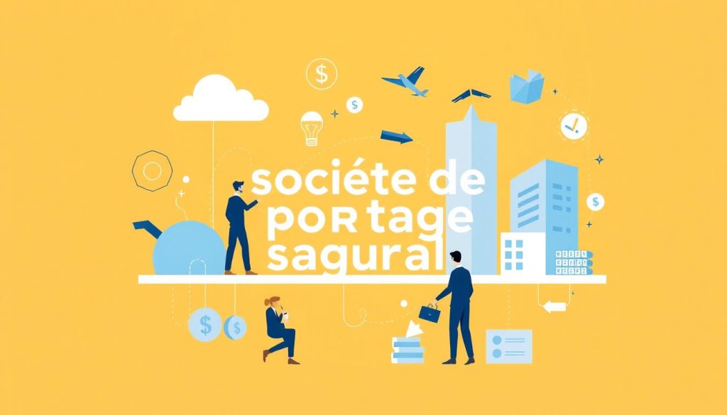 Image generation prompt for "société de portage salarial"
