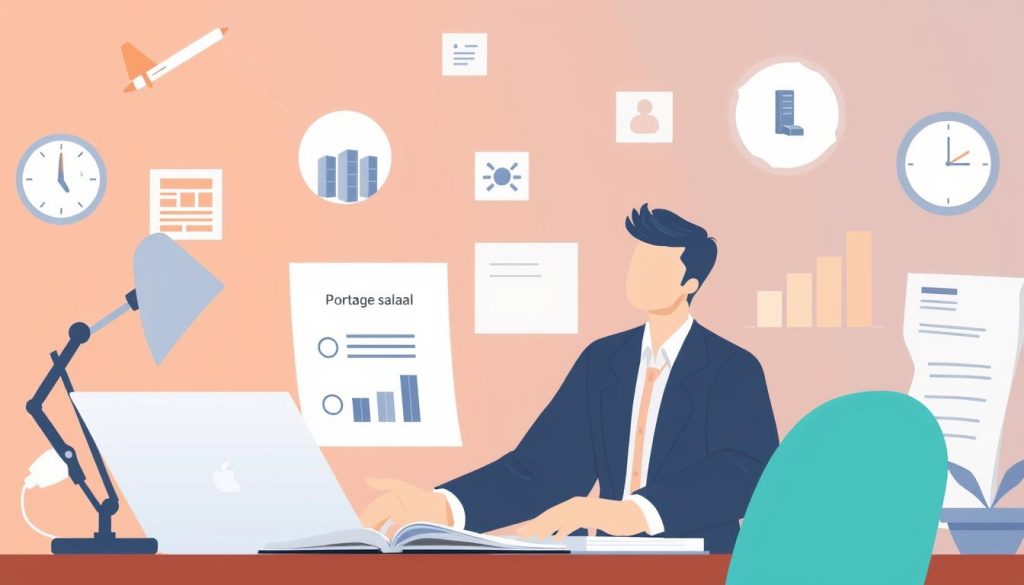 Image of a consultant choosing a portage salarial society