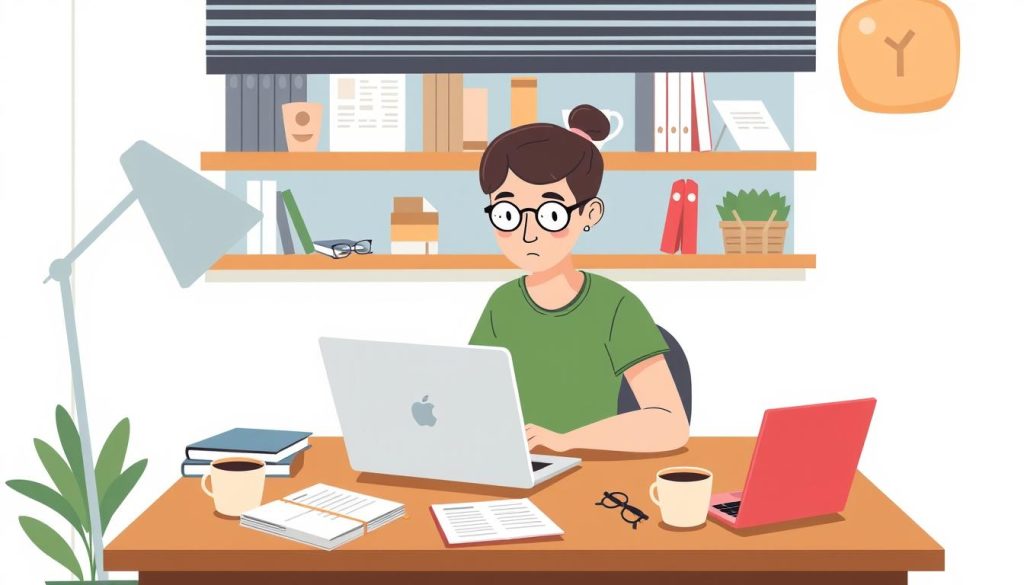 Image of a freelancer attending an online course