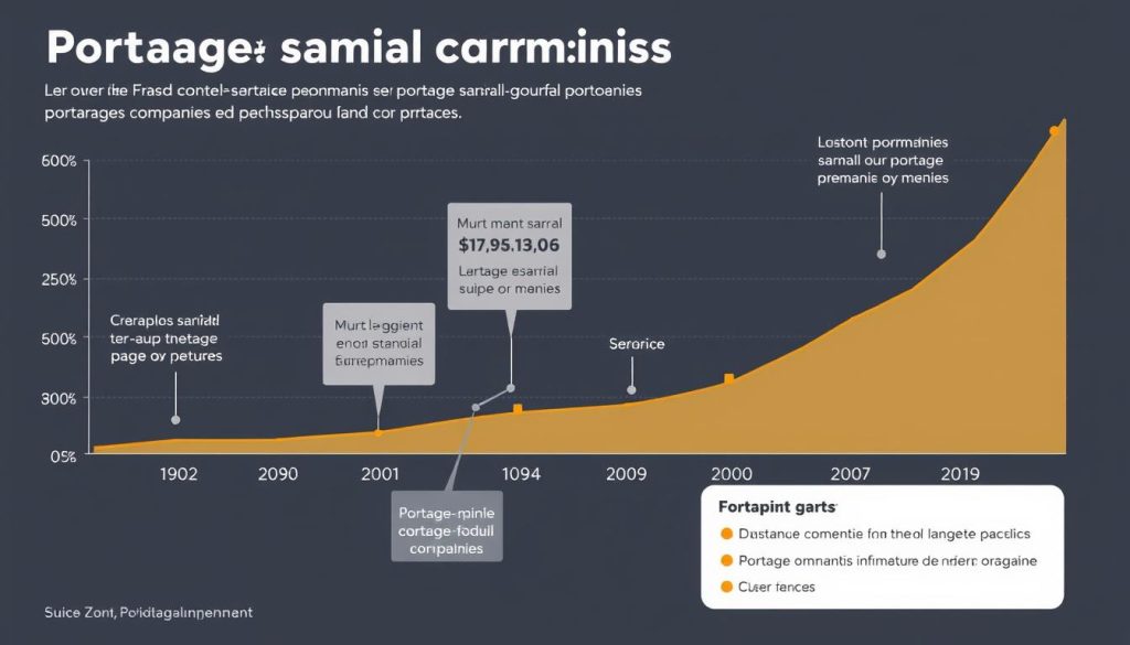 Image of a graph showing the growth of portage salarial companies in France