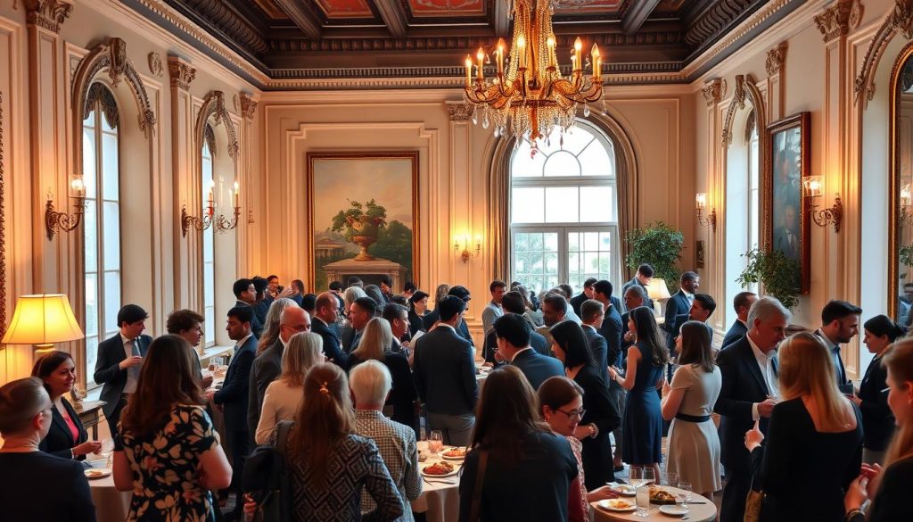 Image of a professional networking event in France