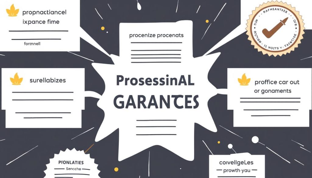 Image représentant les différents types de garanties professionnelles pour indépendants