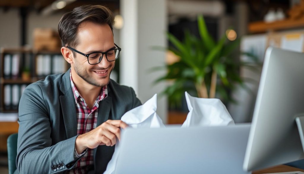 Image représentant un consultant en train de travailler sereinement grâce à la gestion administrative simplifiée du portage salarial.