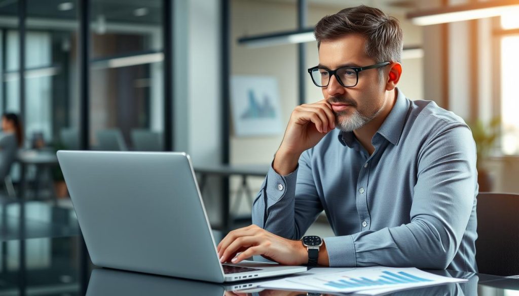 Image représentant un consultant utilisant un outil de simulation de portage salarial