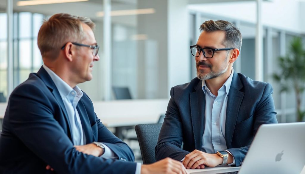 Image représentant un dirigeant en train de travailler avec un coach