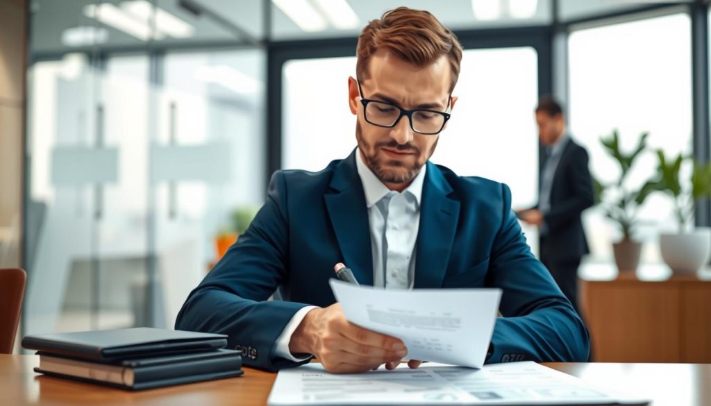 Image représentant un professionnel en train de signer un contrat de travail