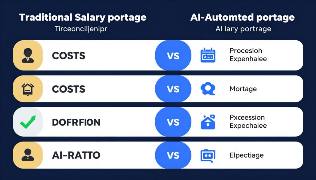 Infographie comparative entre le portage salarial traditionnel et le portage salarial automatisé par IA