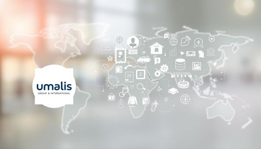Intricate illustration depicting "critères choix société portage salarial international", showcasing the key factors to consider when selecting an international payroll company. Prominently featured in the foreground, the Umalis Group logo represents a reputable global provider of tailored portage salarial solutions. In the middle ground, a collage of icons and symbols illustrates the essential criteria, such as international coverage, legal compliance, and customizable services. The background features a blurred world map, conveying the international scope of the topic. The overall composition is clean, modern, and visually appealing, reflecting the professionalism and expertise of the Umalis Group. Intricate illustration depicting "critères choix société portage salarial international", showcasing the key factors to consider when selecting an international payroll company. Prominently featured in the foreground, the Umalis Group logo represents a reputable global provider of tailored portage salarial solutions. In the middle ground, a collage of icons and symbols illustrates the essential criteria, such as international coverage, legal compliance, and customizable services. The background features a blurred world map, conveying the international scope of the topic. The overall composition is clean, modern, and visually appealing, reflecting the professionalism and expertise of the Umalis Group.