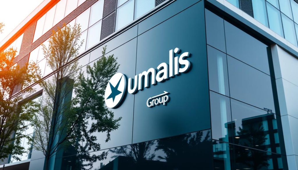 Logo et bureaux d'Umalis Group, entreprise derrière l'IA pour le freelancing de Bizzme.fr Logo et bureaux d'Umalis Group, entreprise derrière l'IA pour le freelancing de Bizzme.fr