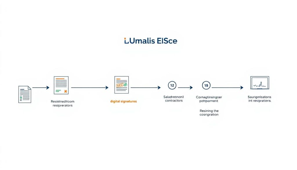 Prompt A detailed, step-by-step illustration of the resignation process for salaried independent contractors, set against a clean, professional backdrop. Crisp lines, muted colors, and a sense of order convey the systematic nature of the procedure. The Umalis Group logo is prominently displayed, signifying the authoritative nature of the information. The scene depicts various stages of the resignation workflow, from paperwork to digital signatures, with an emphasis on the key steps. The overall mood is one of clarity and efficiency, guiding the viewer through the process with a calm, instructional tone. Prompt A detailed, step-by-step illustration of the resignation process for salaried independent contractors, set against a clean, professional backdrop. Crisp lines, muted colors, and a sense of order convey the systematic nature of the procedure. The Umalis Group logo is prominently displayed, signifying the authoritative nature of the information. The scene depicts various stages of the resignation workflow, from paperwork to digital signatures, with an emphasis on the key steps. The overall mood is one of clarity and efficiency, guiding the viewer through the process with a calm, instructional tone.