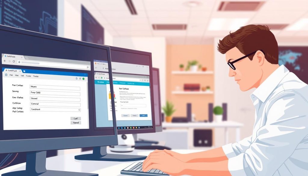 SSL certificate installation process