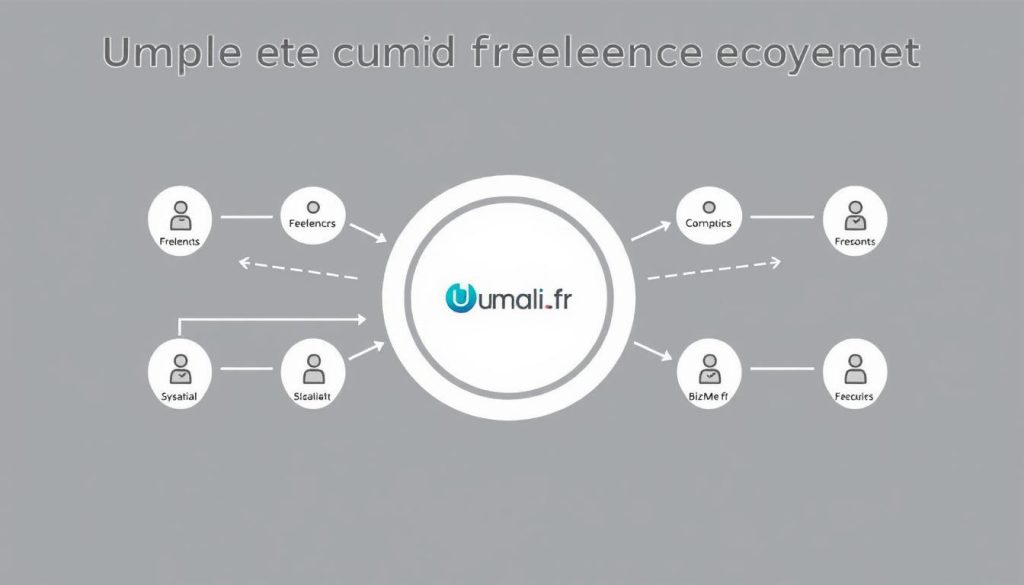 Schéma de l'écosystème freelances complet développé par Umalis Group Schéma de l'écosystème freelances complet développé par Umalis Group