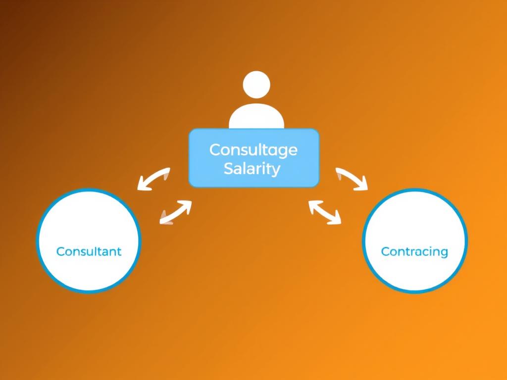 Schéma explicatif du fonctionnement tripartite du portage salarial entre consultant, société de portage et client