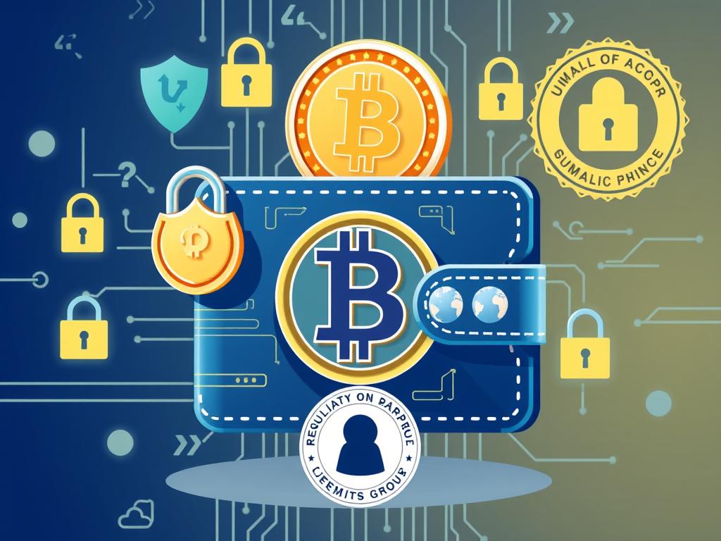 Secure Bitcoin wallet with regulatory compliance badges from AMF and ACPR for Umalis Group Bitcoin payroll allocation