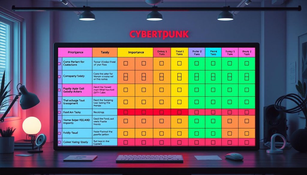 Task Prioritization Table