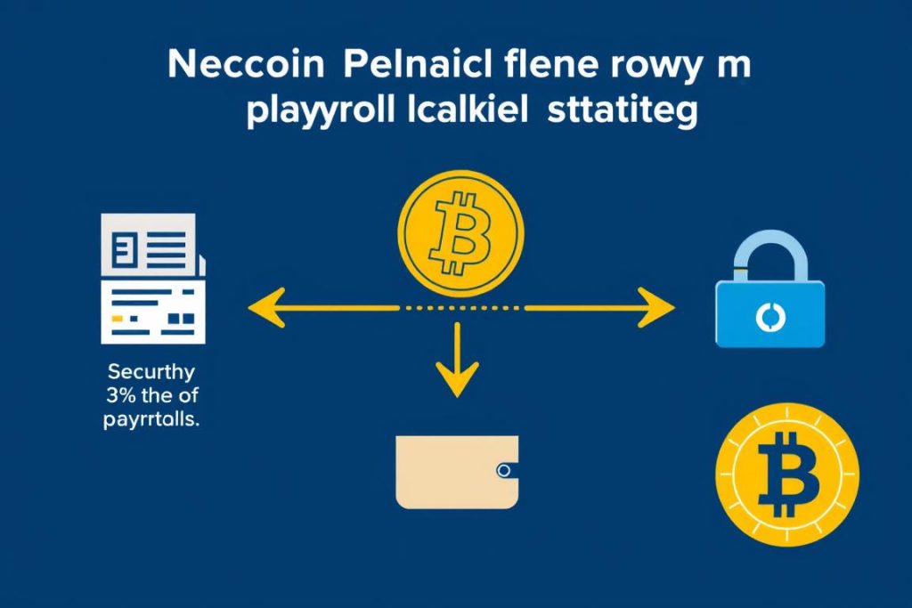 Visual representation of Umalis Group's Bitcoin payroll allocation strategy showing 3% monthly allocation