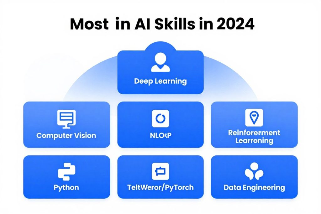 Visual representation of high-demand AI skills in 2024