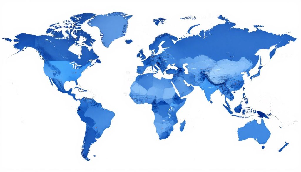 World map showing AI salary hotspots across different regions