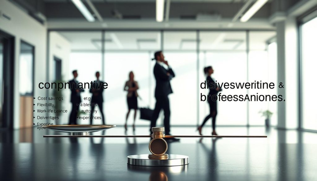 advantages disadvantages companies professionals