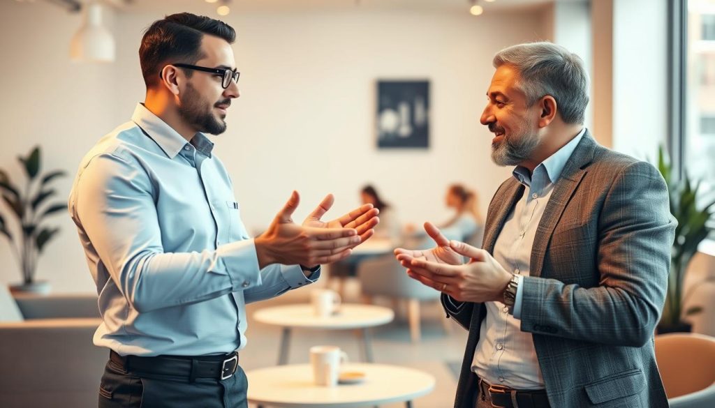 collaborating with sales consultant