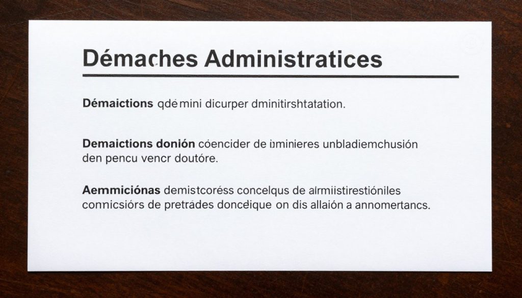 démarches administratives